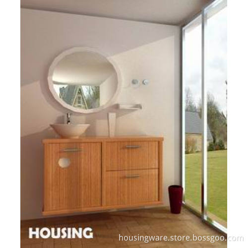 Modern Style Commercial Bamboo Bathroom Vanity (HV-B01)